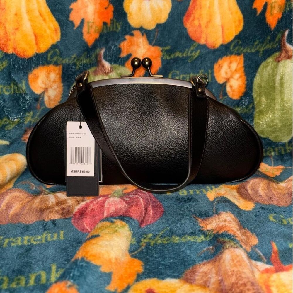 Ed Hardy Y2K Tattoo Embroidered Rhinestone Mini Handbag Purse Black NWT - Picture 3 of 3